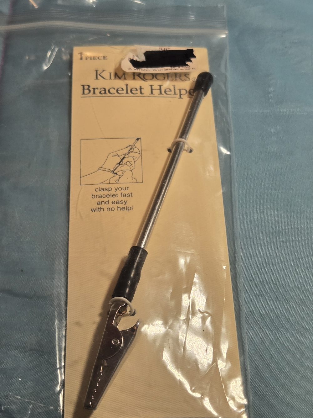Kim Rogers Bracelet Helper Tool - Silver with Black Accents